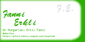 fanni erkli business card